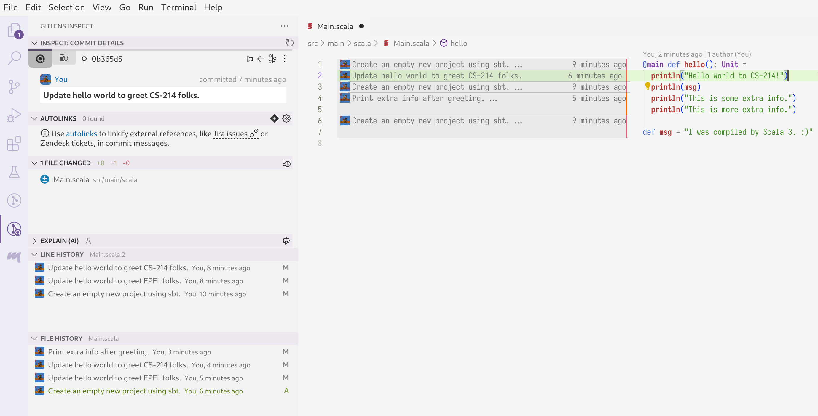 vscode-gitlens-lines-history